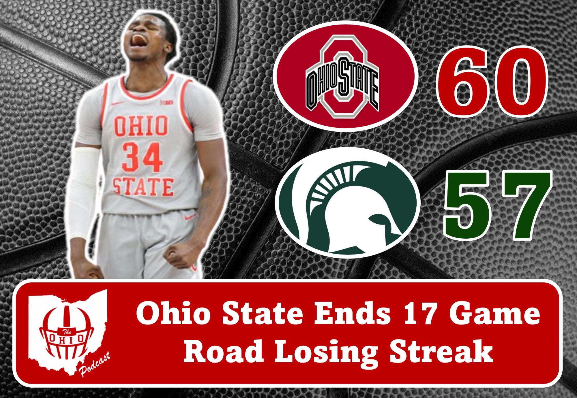 Ohio State Ends 17-Game Road Losing Streak with Buzzer-Beating Victory Over Michigan State