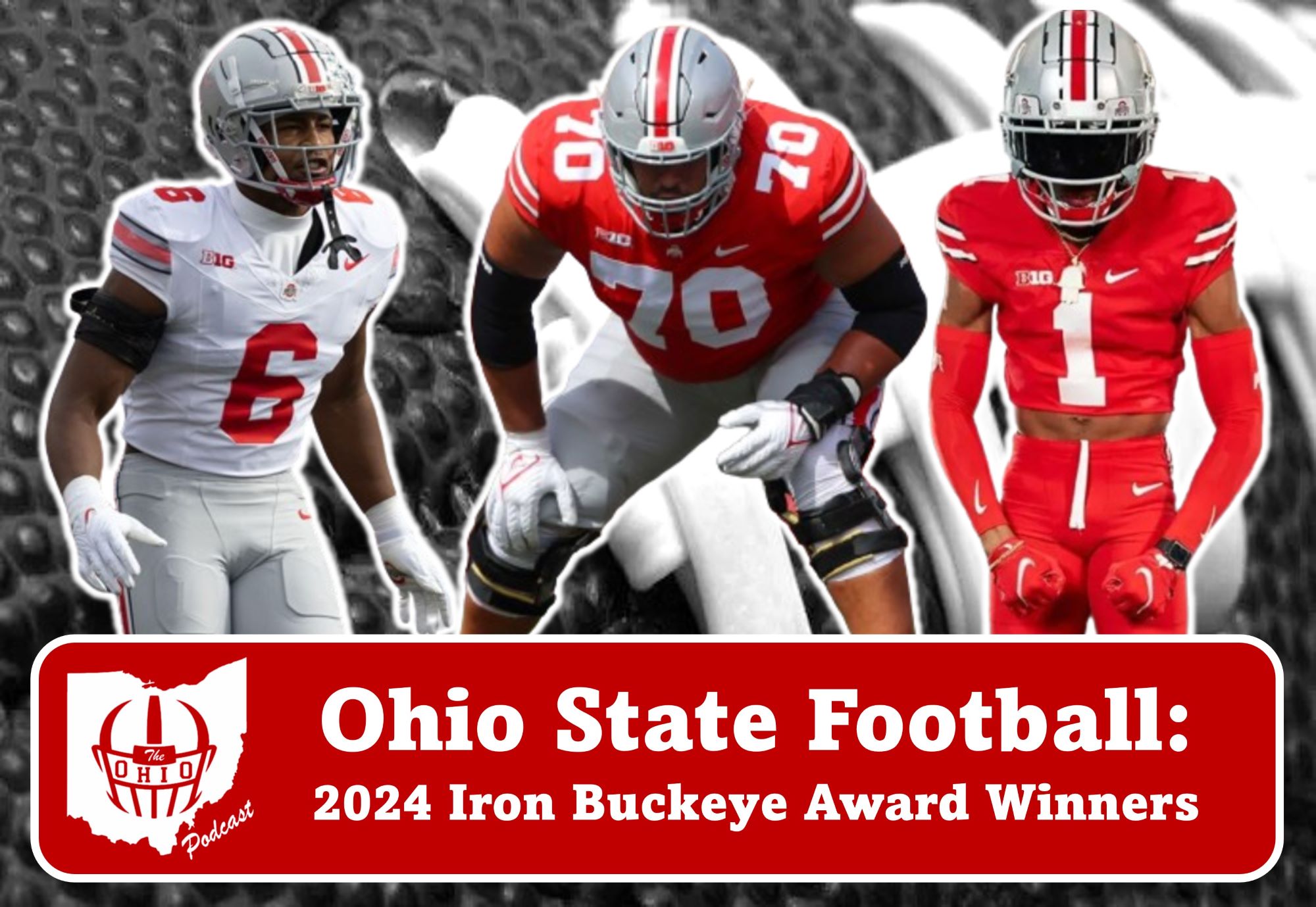 Josh Fryar, Sonny Styles, and Davison Igbinosun were named Ohio State's 2024 Iron Buckeye Award Winners.