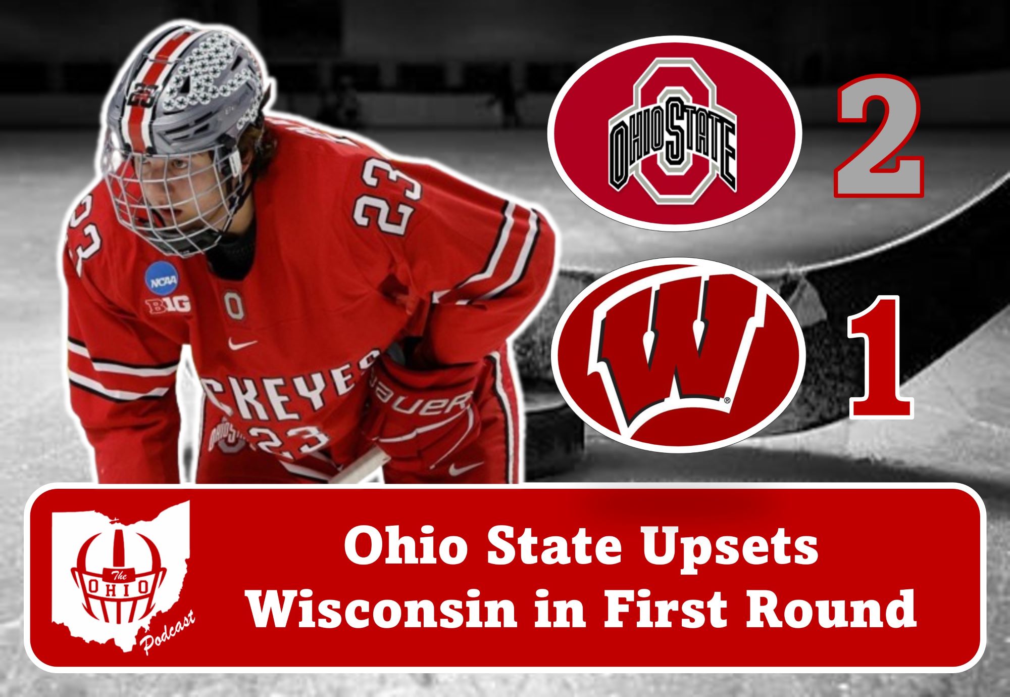 Ohio State Men’s Hockey Stuns #2 Wisconsin in Big Ten Tournament Upset