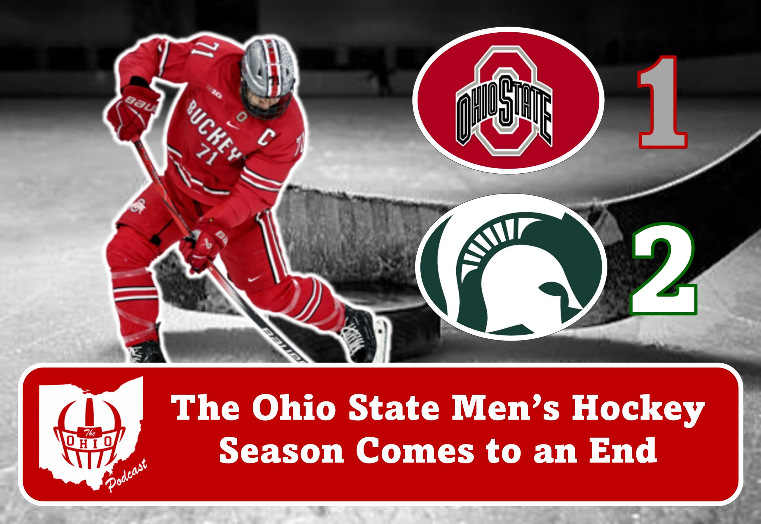 Ohio State Men’s Hockey Season Ends in Quarterfinals Against Michigan State