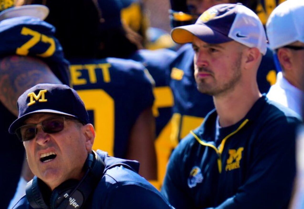 Jim Harbaugh and Connor Stalions