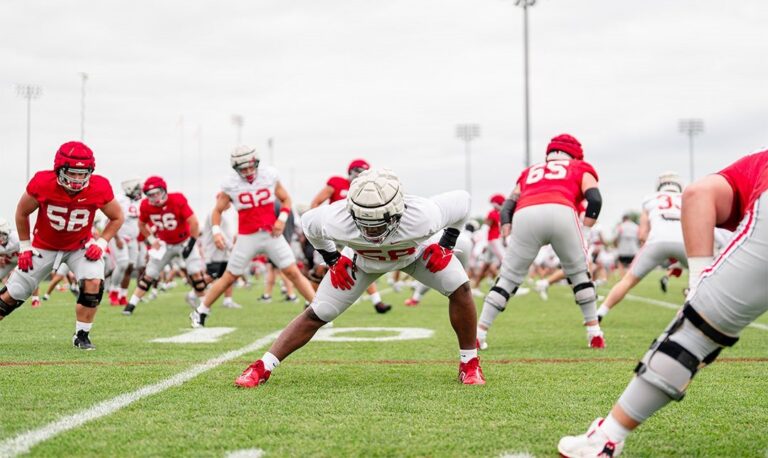 Ohio State stretching