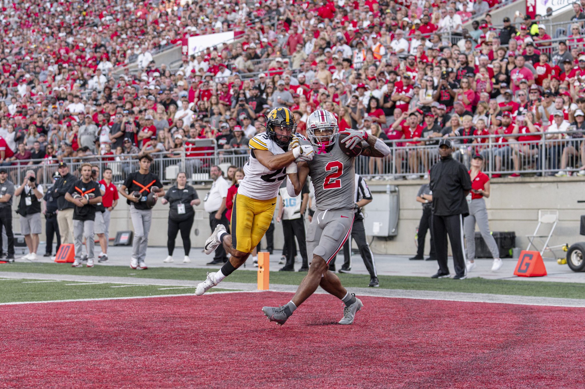 Emeka Egbuka Shines with Three Touchdowns Against Iowa, Moves Up Ohio State Record Books