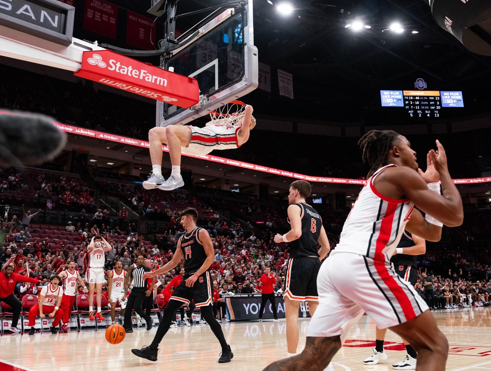 Buckeyes Torch Campbell in Dominant 104-60 Victory