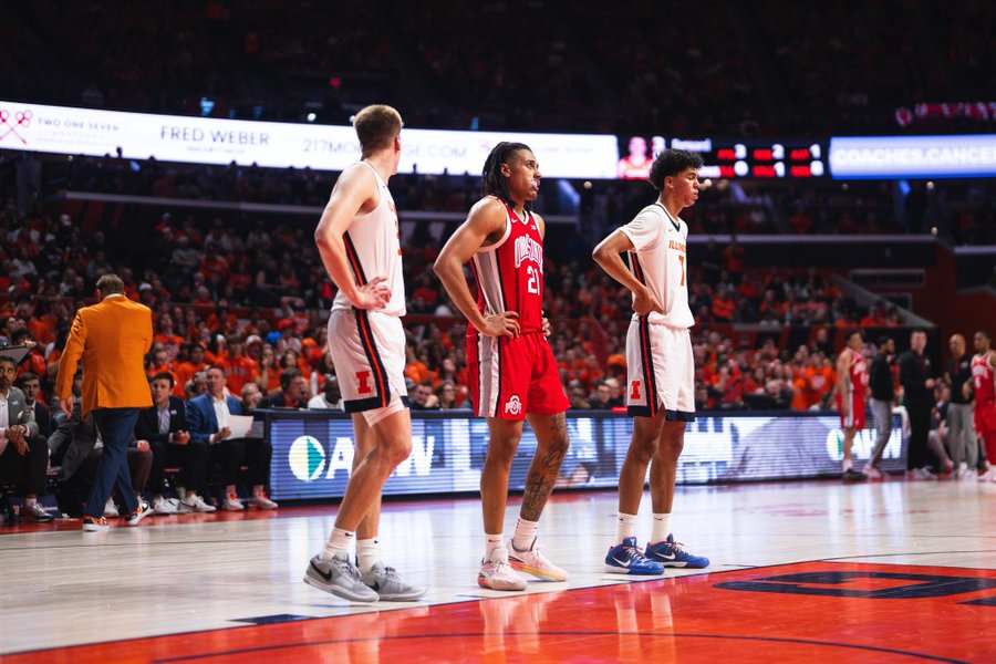 Buckeyes Falter Late as Illinois’ Surge Hands Ohio State 87-79 Loss