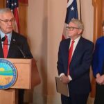 Jim Tressel and Mike DeWine