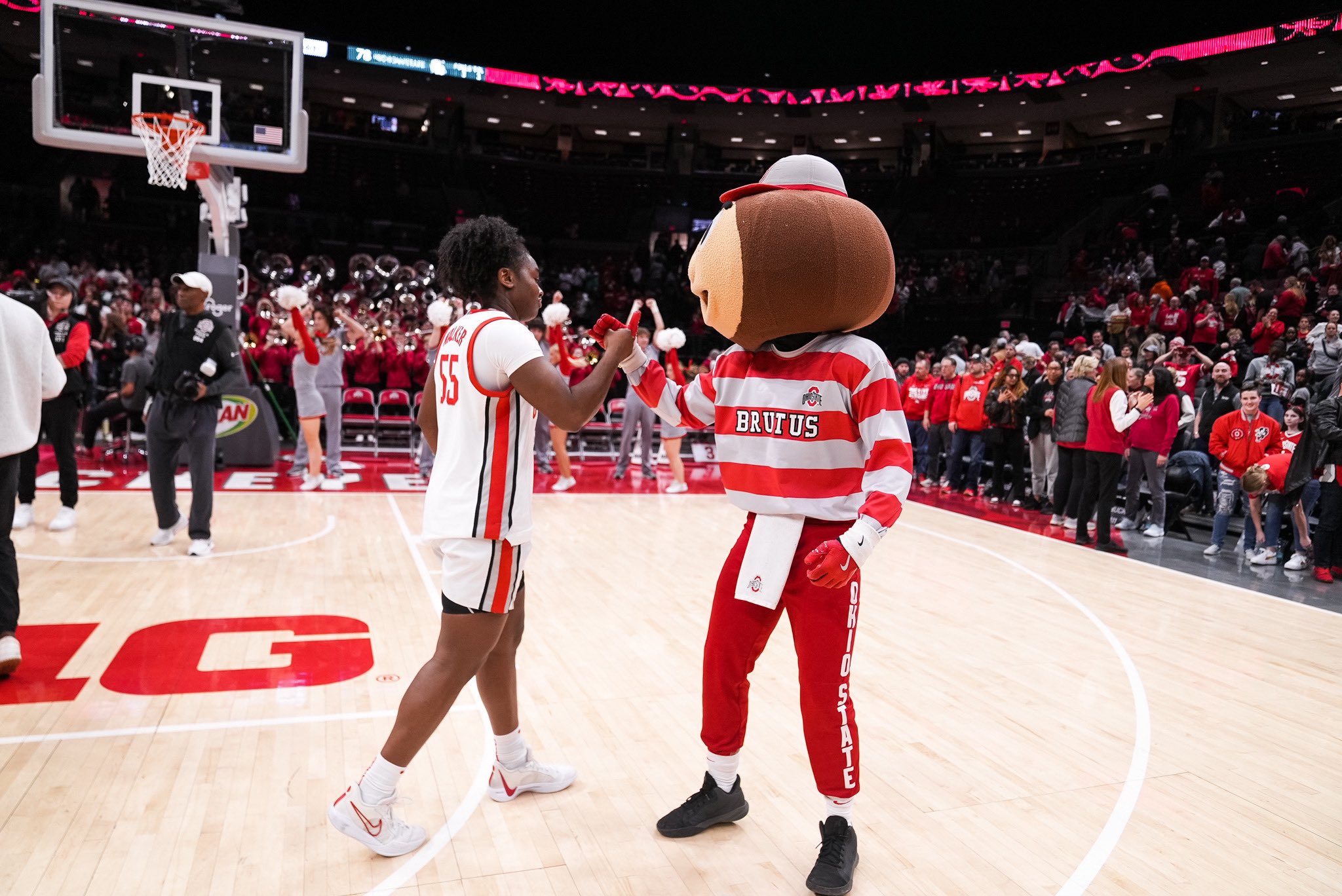 Ohio State Women's Basketball & Brutus