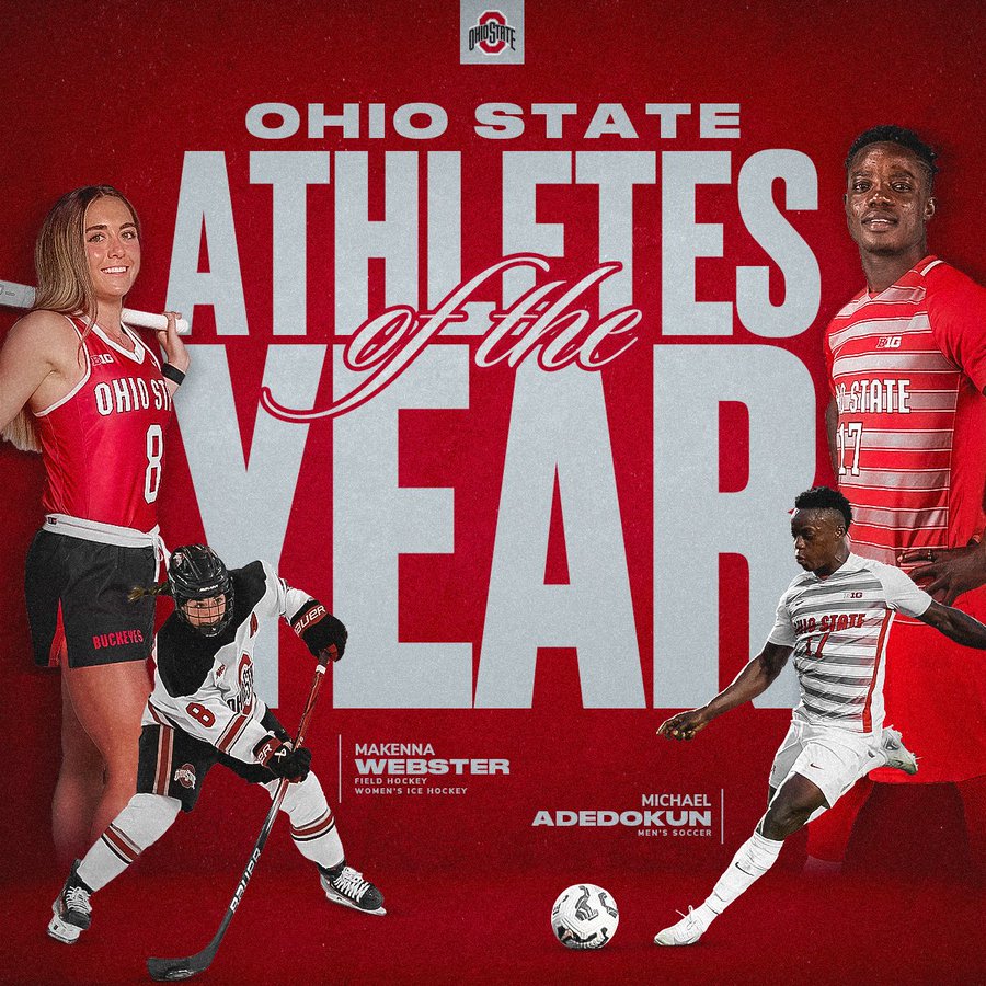 Adedokun and Webster Named Ohio State Athletes of the Year